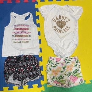 Baby girl outfits size 12-18M